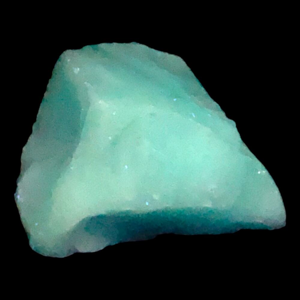 Sky Blue Art Glass Cullet Opaque Glowing Manganese Slag Glass #45GL196‎
